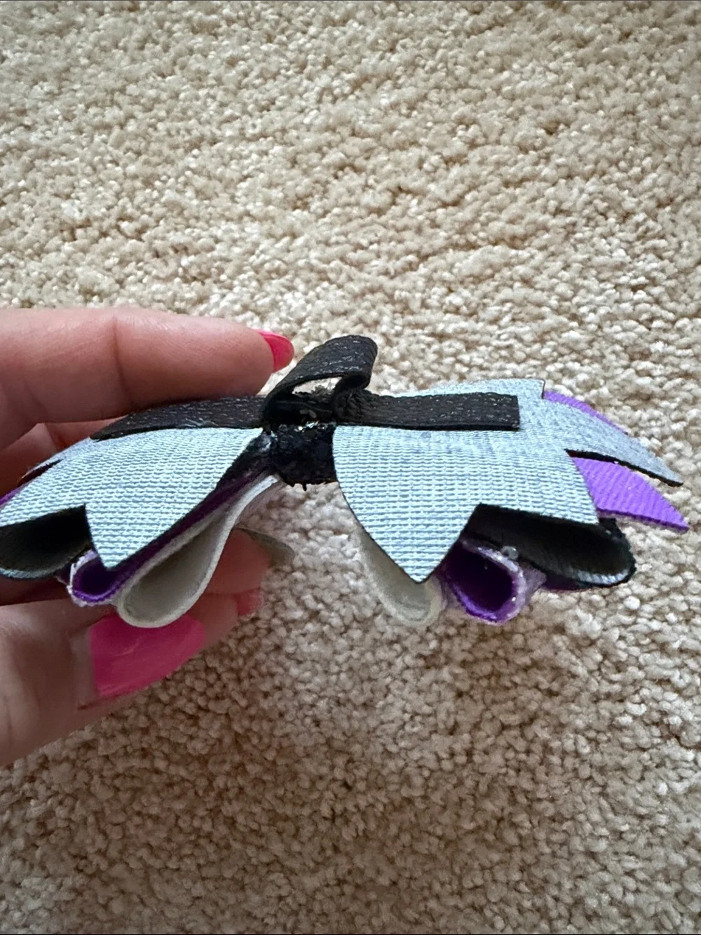 Labubu Lavender Halloween Bow Stanley Straw Accessory with Glitter Accents